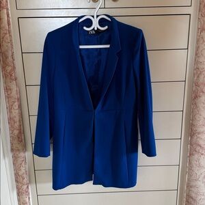 Zara Royal Blue Long Blazer